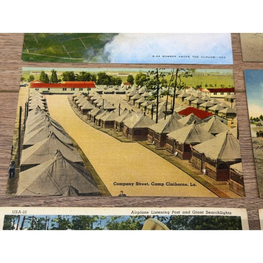 WWII US Army Military Scenes Postcards - Lot of 6 - Unused Never Mailed